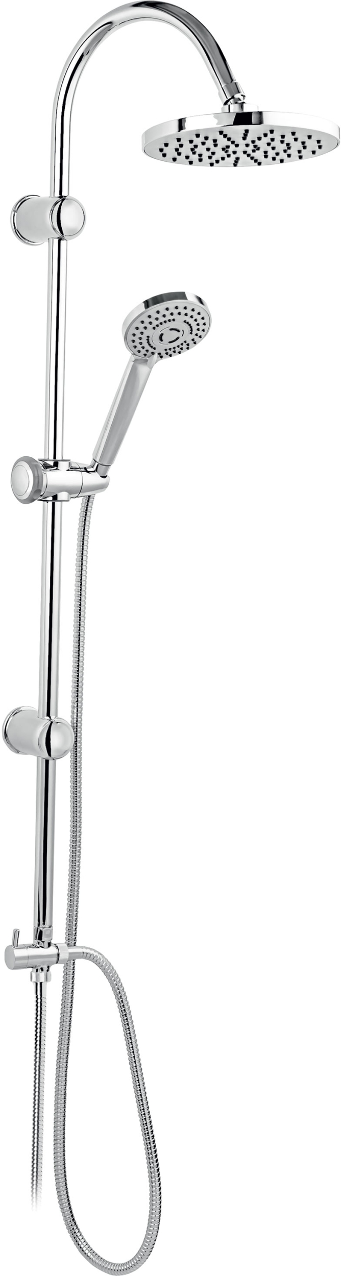 Ferro Rondo conjunto de ducha a pared con rociador con efecto lluvia cromo NP21