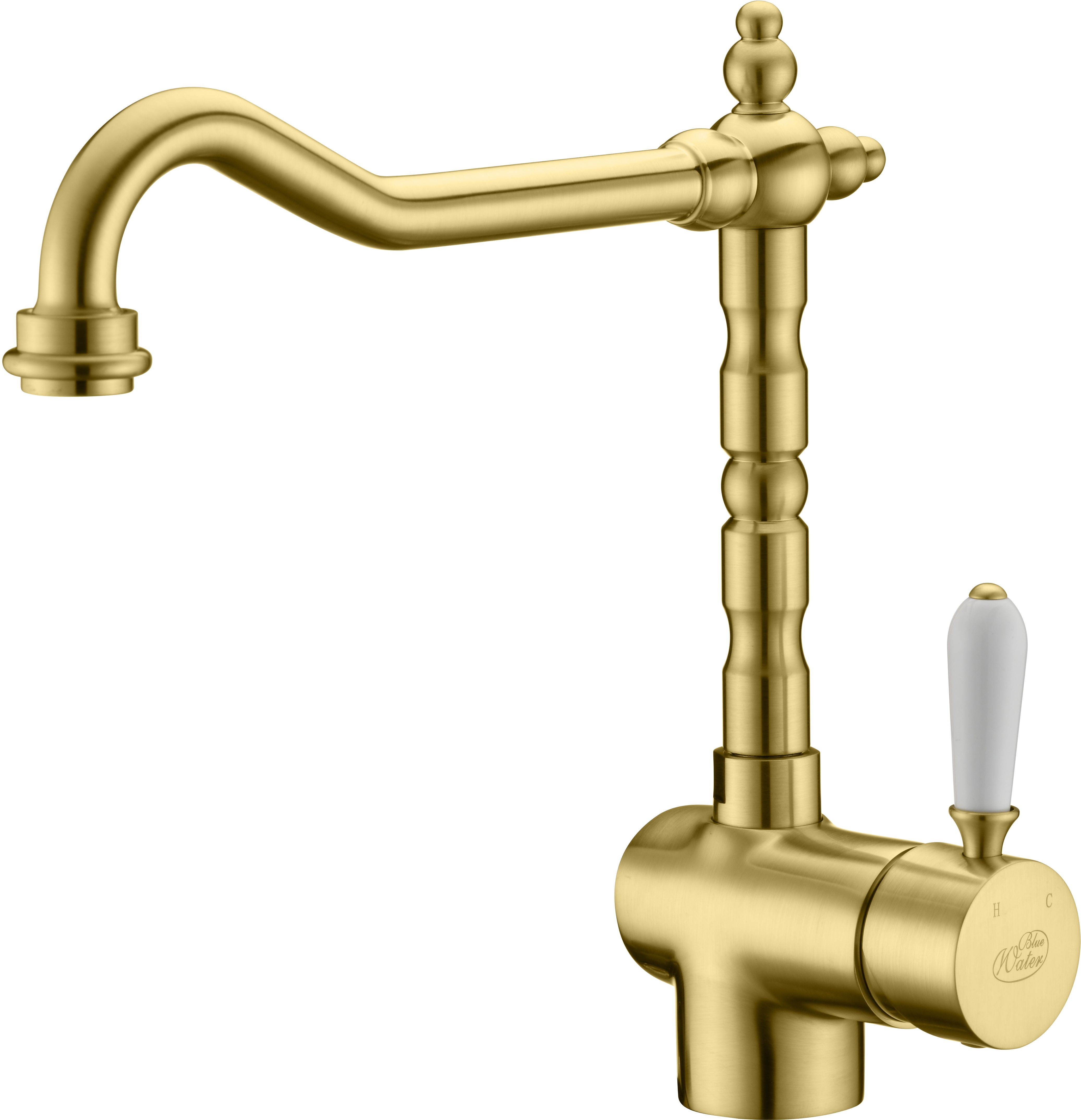 Blue Water Sycylia grifo de cocina de pie latón 5901730610802