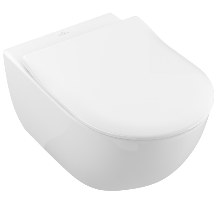Villeroy & Boch Subway 2.0 conjunto combi-pack con tapa suspendido sin reborde blanco 5614R201