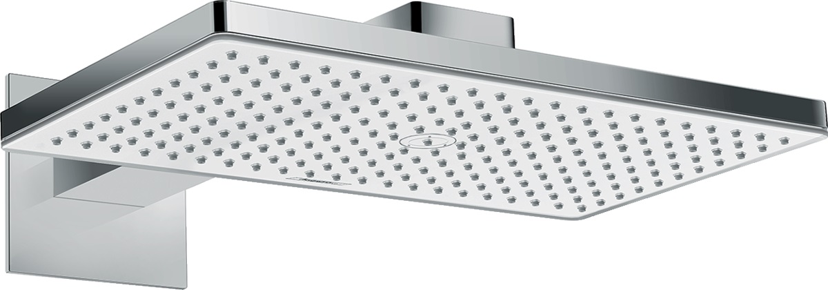 Hansgrohe Rainmaker Select ducha con efecto lluvia 46.6x27 cm rectangular cromo-blanco 24003400