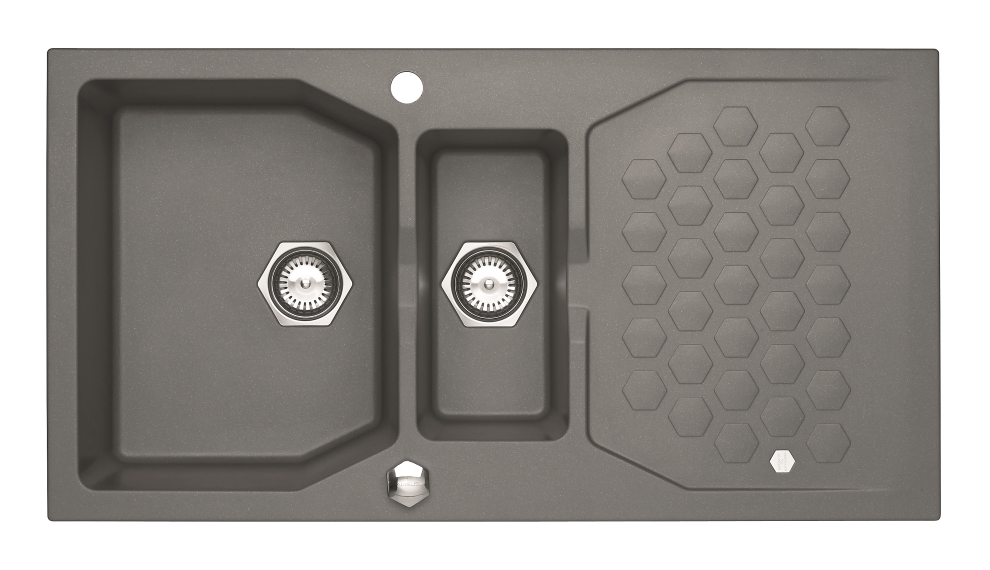 Alveus Sensual fregadero de granito 98x52 cm gris/grafito/ónix 4307004