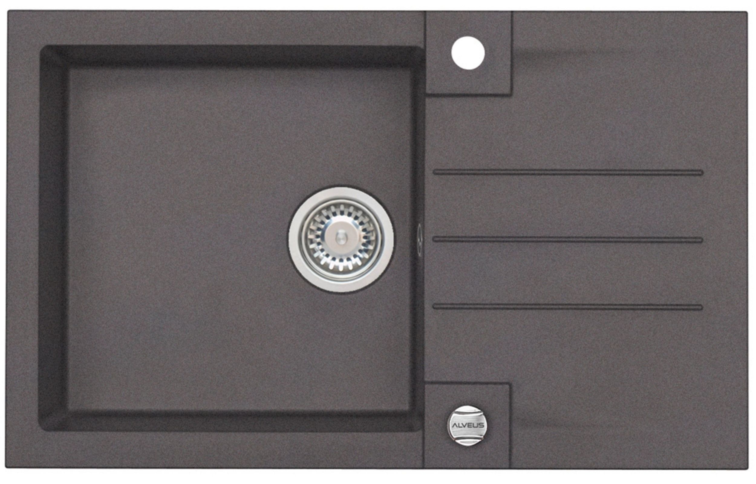 Alveus Rock fregadero de granito 78x48 cm marrón 4203003