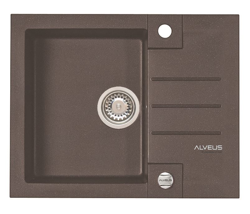 Alveus Rock fregadero de granito 59.5x47.5 cm marrón 4213003