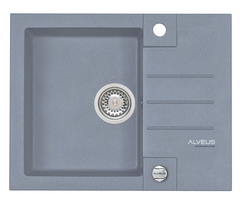 Alveus Rock fregadero de granito 59.5x47.5 cm gris/grafito/ónix 4213004