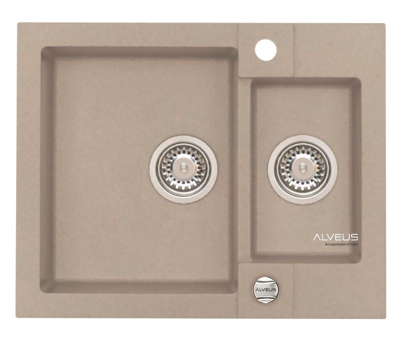 Alveus Rock fregadero de granito 59.5x47.5 cm gris/grafito/ónix 4218002