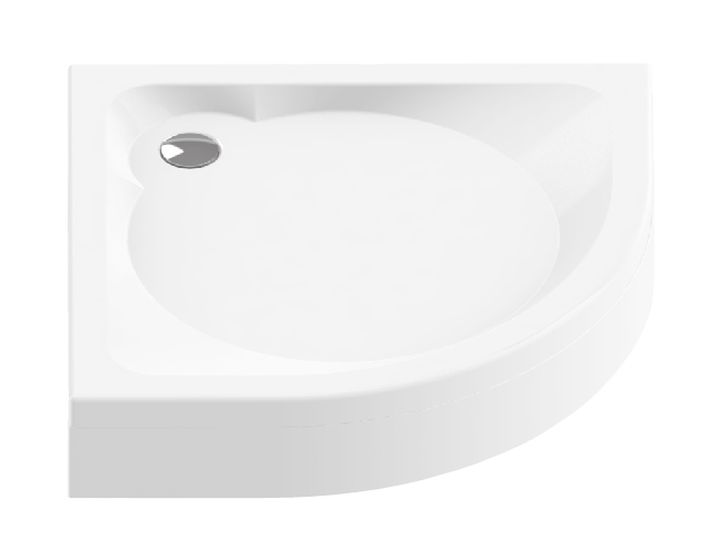 New Trendy Cantare plato de ducha semicircular 100x100 cm blanco B-0254