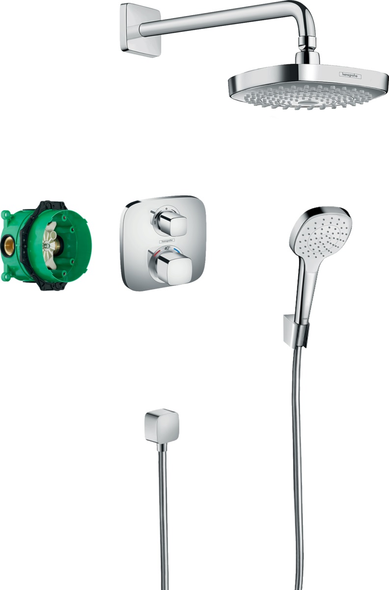 Hansgrohe Croma conjunto de ducha empotrado con termostato cromo 27294000