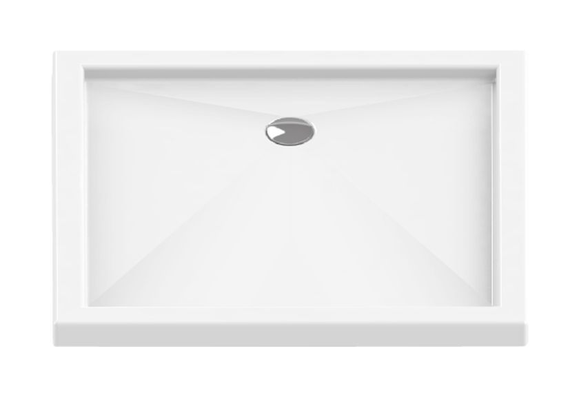 New Trendy Cantare plato de ducha rectangular 100x80 cm blanco B-0140