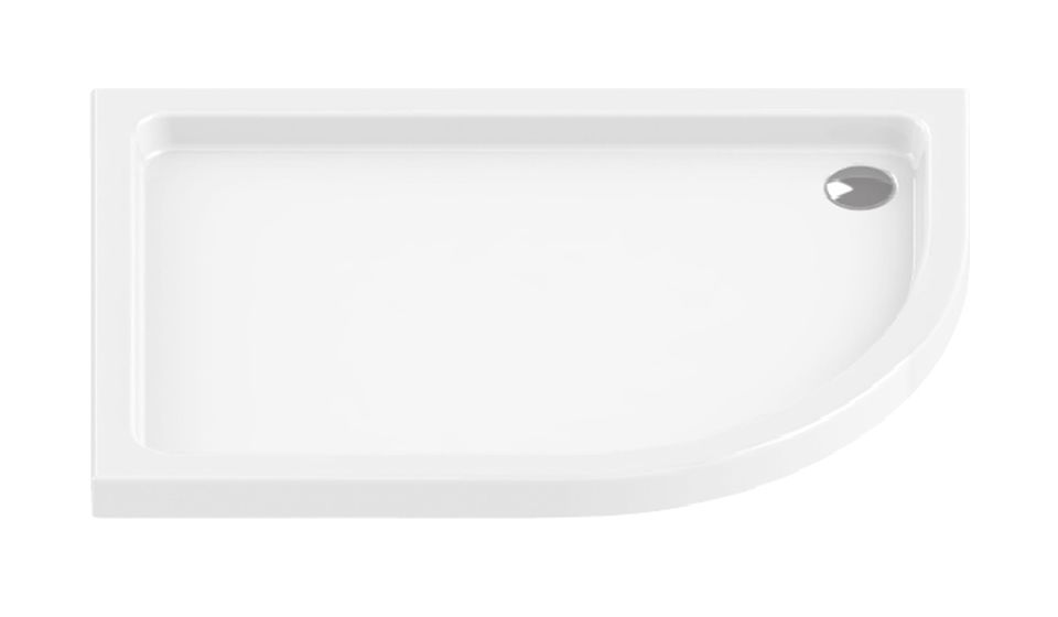 New Trendy Maxima plato de ducha semicircular 120x85 cm blanco B-0336(L)