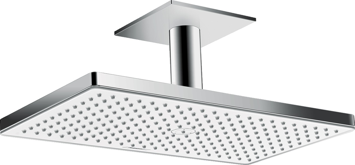 Hansgrohe Rainmaker Select ducha con efecto lluvia 46.6x27 cm rectangular cromo-blanco 24012400