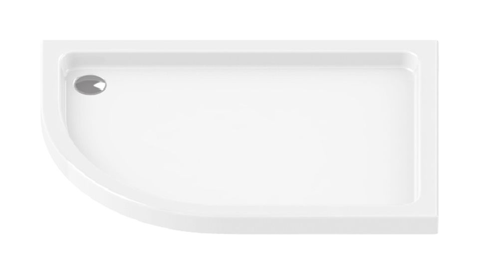 New Trendy Maxima plato de ducha semicircular 120x85 cm blanco B-0239(P)
