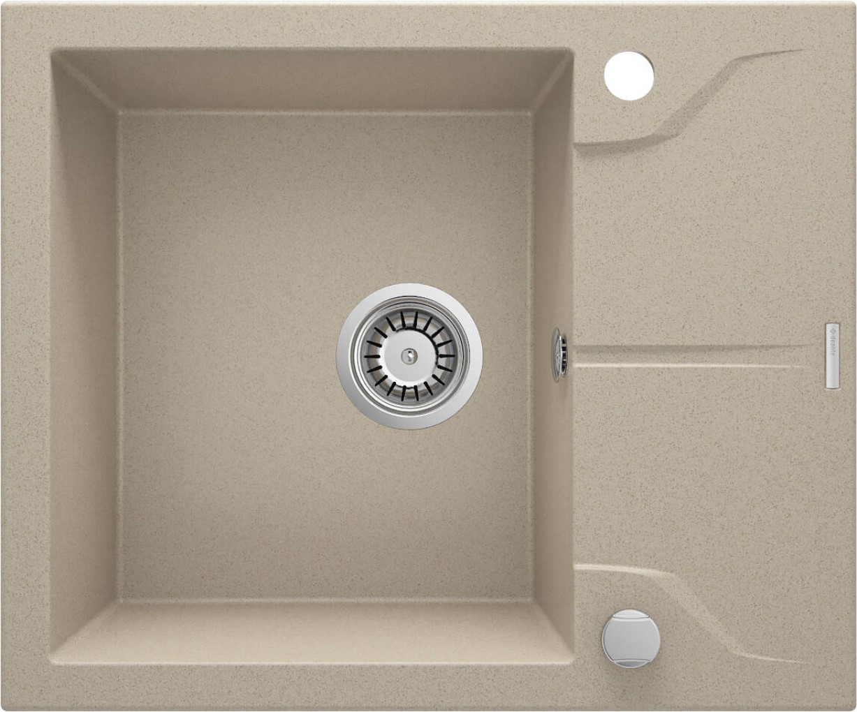 Deante Andante fregadero de granito 59x49 cm beige ZQN_711A