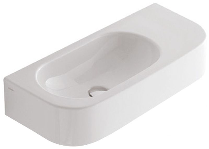 Globo Concept lavabo 55x27 cm semicircular clásico blanco SCT55.BI