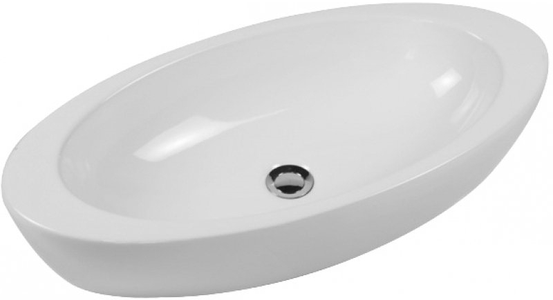 Hatria Nido lavabo 75x37 cm oval sobre encimera blanco Y0R201