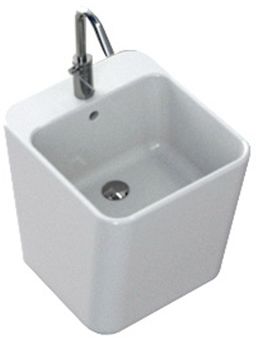 Hatria G-Full lavabo 48x40 cm rectangular sobre encimera blanco brillante YXG801