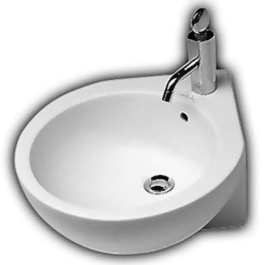 Hatria You&Me lavabo 46x46 cm circular clásico blanco Y0H601