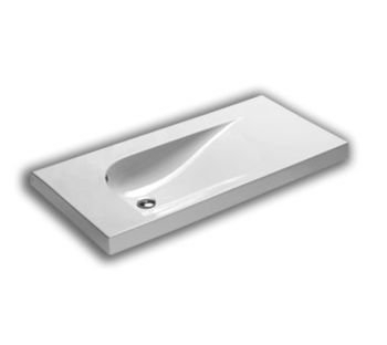 Hatria Grandangolo lavabo 100x50 cm rectangular clásico blanco brillante Y0VA01
