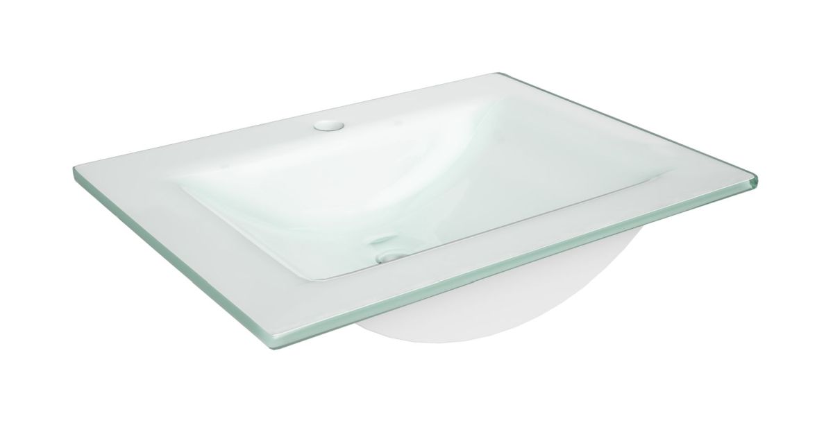 Defra Puro lavabo 61x46 cm rectangular para mueble blanco 3072