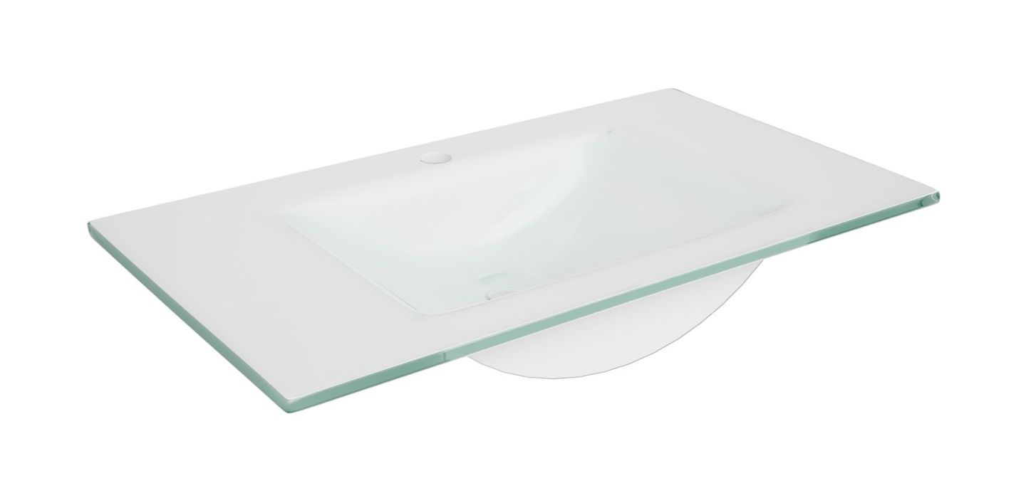 Defra Puro lavabo 80x46 cm rectangular para mueble blanco brillante 3074