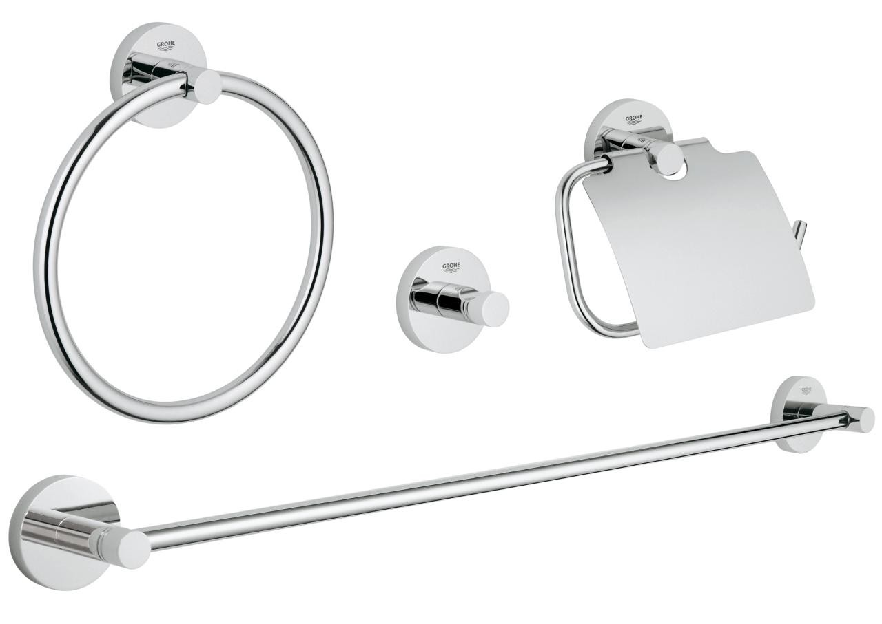 Grohe Essentials kit de accesorios 4 en 1 StarLight Chrome 40776001