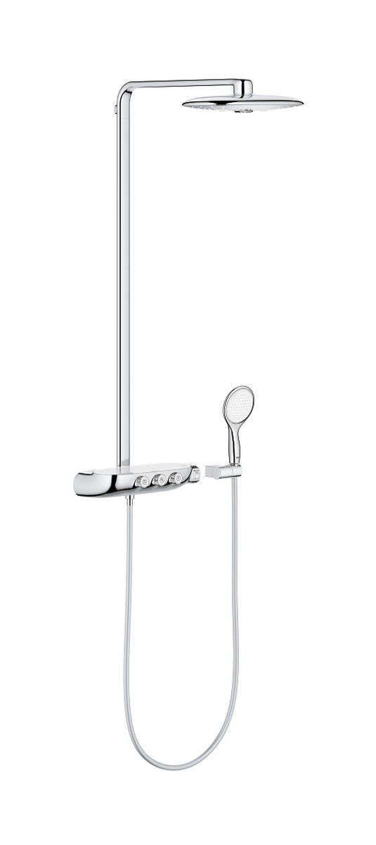 Grohe SmartControl conjunto de ducha a pared con termostato con rociador con efecto lluvia StarLight Chrome 26250000