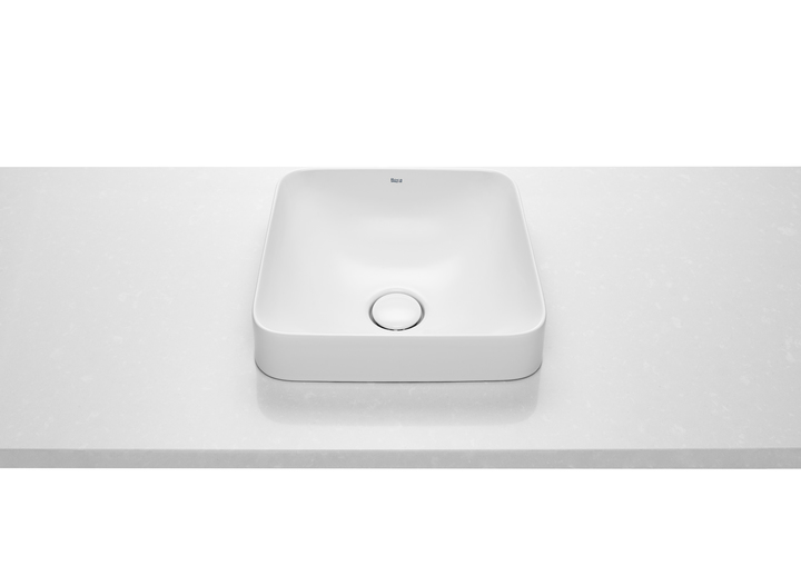 Roca Inspira lavabo 37x37 cm cuadrada empotrado blanco brillante A32753R000