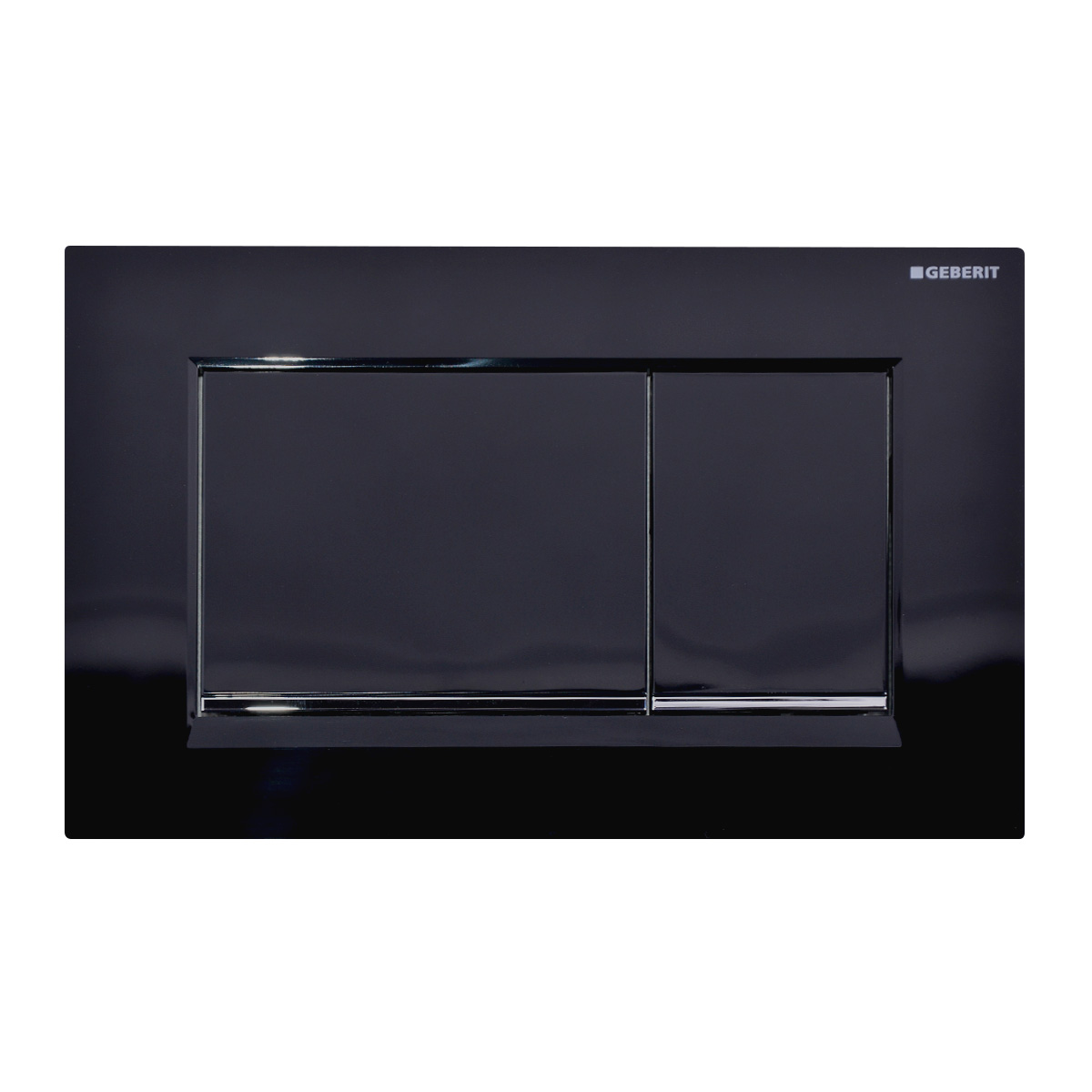 Geberit Sigma20 botón de descarga para WC cromo brillante-negro 115.883.KM.1
