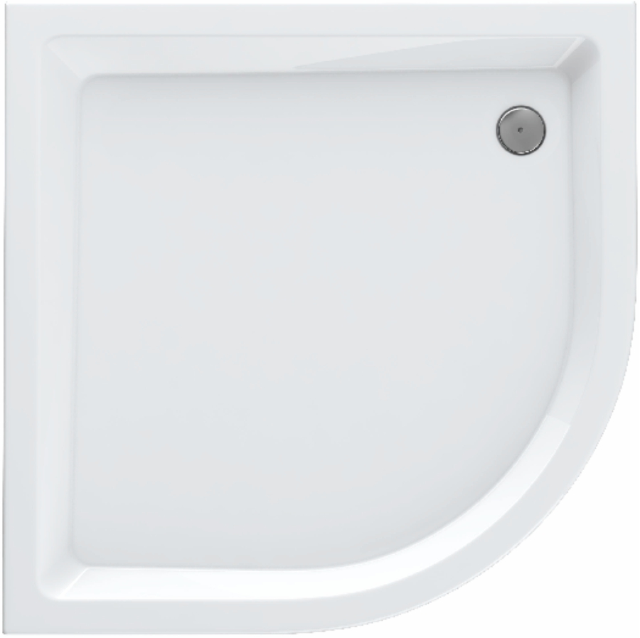 Schedpol Eko 2.0 plato de ducha semicircular 80x80 cm blanco 3.322/O