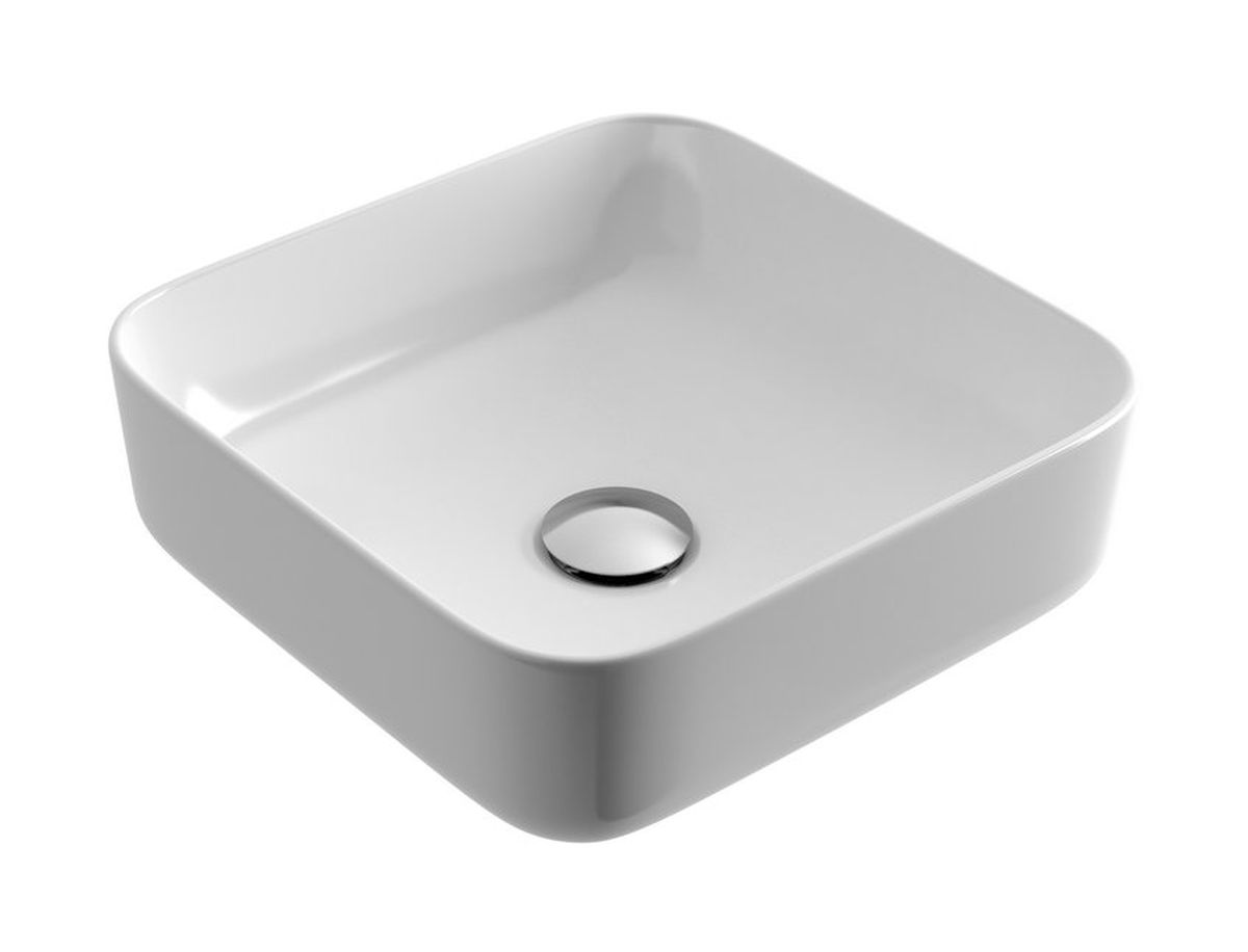 Actima Cori lavabo 38.5x38.5 cm cuadrada sobre encimera blanco CEAC.2201.WH