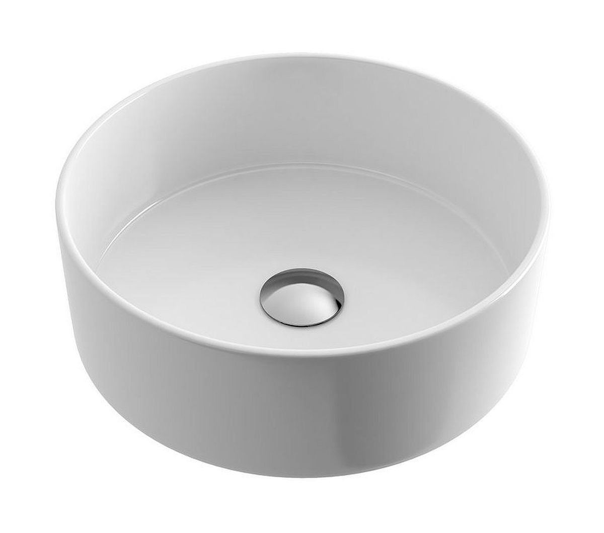Actima Ovia lavabo 36x36 cm circular sobre encimera blanco CEAC.2501.WH