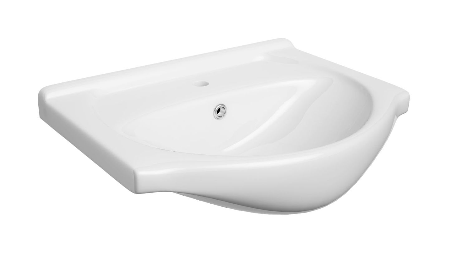 Defra Roberto lavabo 50x41 cm semicircular para mueble blanco 1520
