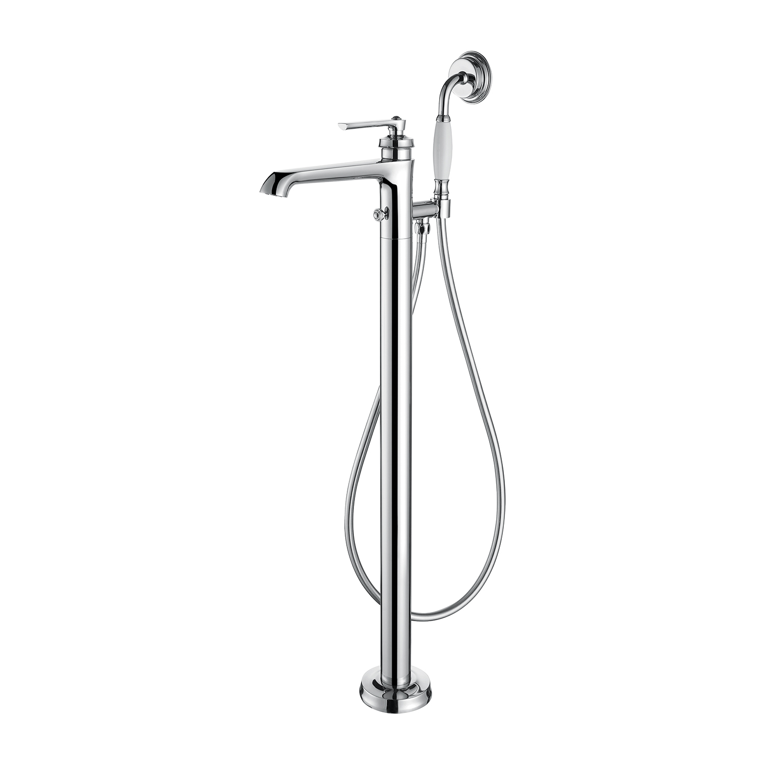 Omnires Armance grifo de bañera y ducha en suelo cromo AM5233CR