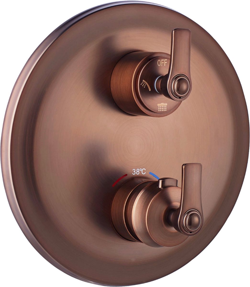 Omnires Armance grifo de bañera y ducha empotrado con termostato cobre AM5238/6ORB