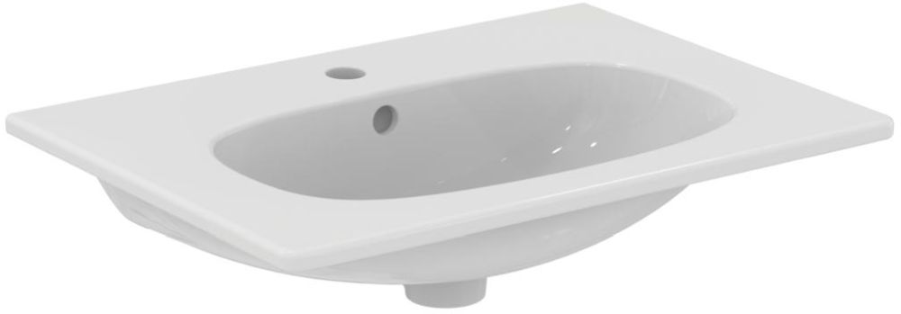 Ideal Standard Tesi lavabo 62.5x45 cm rectangular clásico-para mueble-con encimera blanco T351001