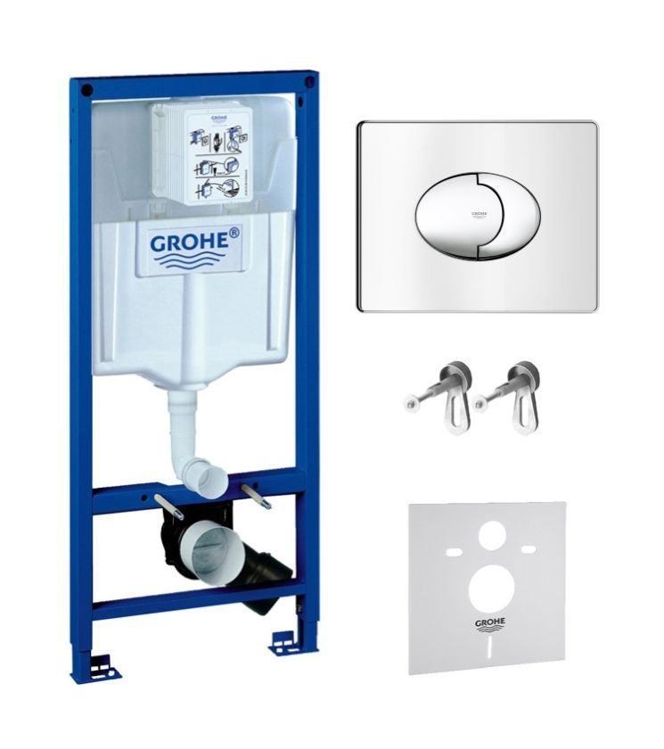 Conjunto marco empotrado Grohe Rapid SL 38539001, botón de descarga Grohe Skate 38506000