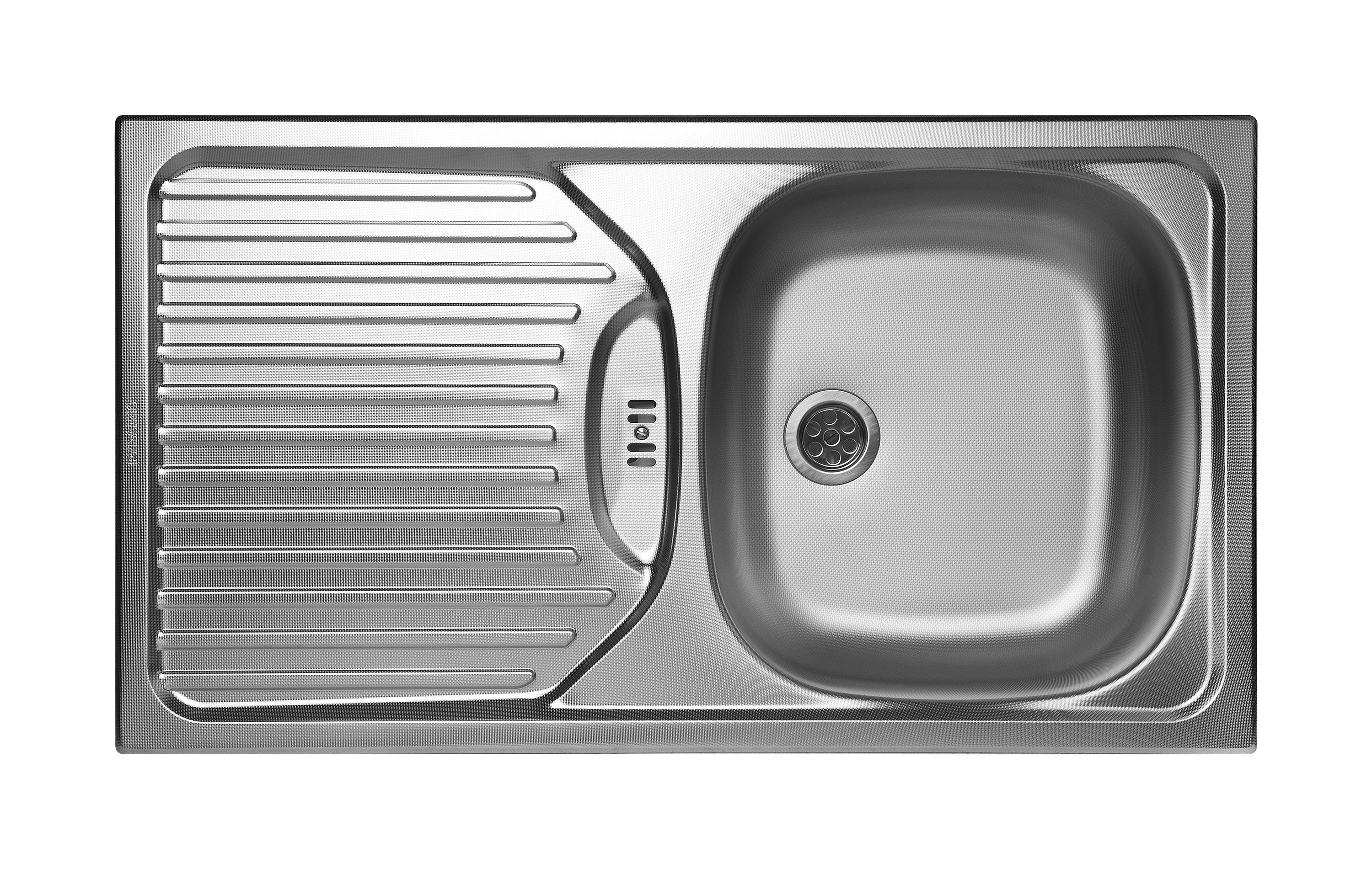 Pyramis ET 78 fregadero de acero 78x43.5 cm 100139101