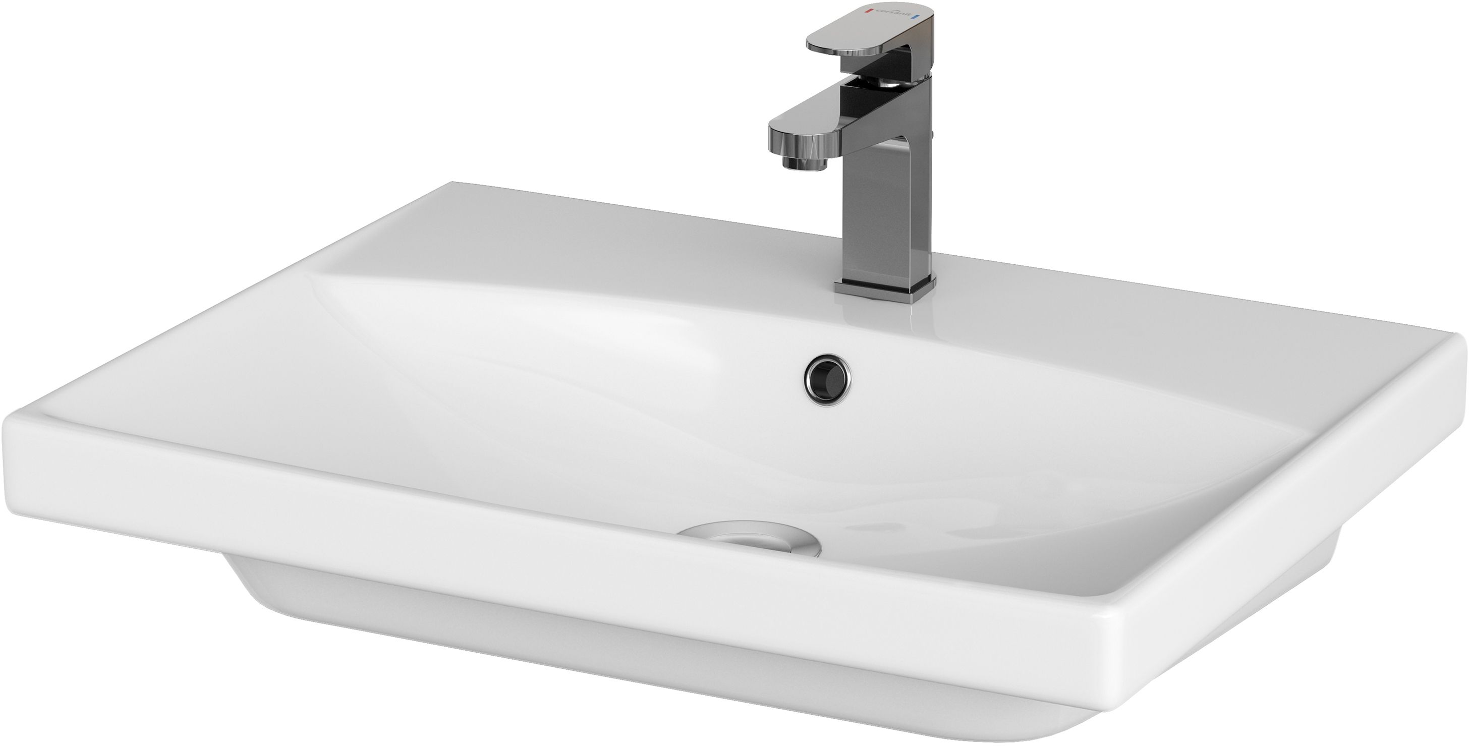 Cersanit City lavabo 60x45 cm rectangular para mueble blanco K35-006