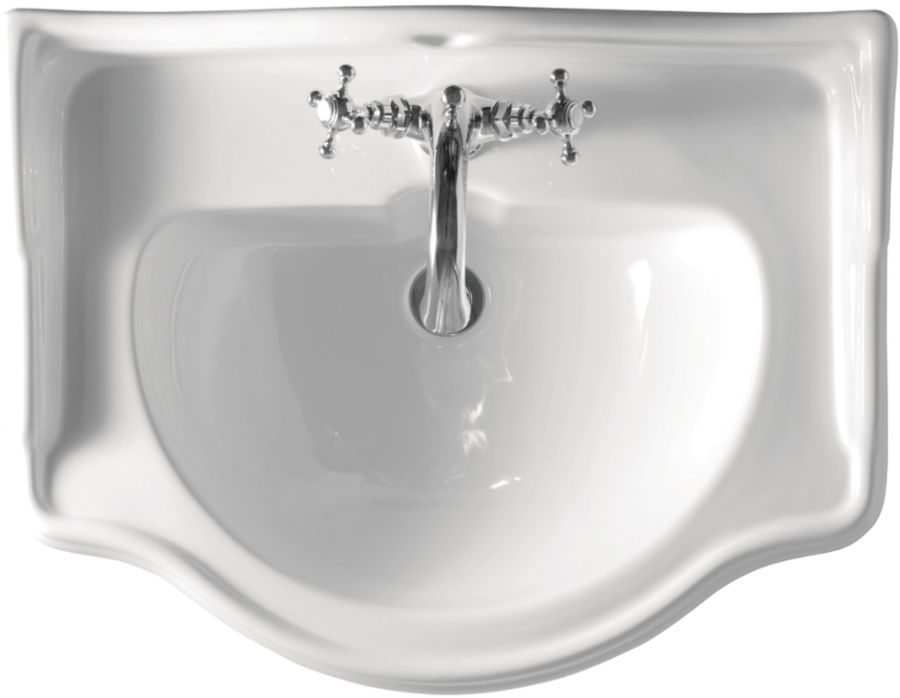 Kerasan Retro lavabo 69x52 cm clásico-para mueble negro 104604