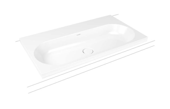 Kaldewei Centro lavabo 90x50 cm rectangular sobre encimera blanco 902906013001