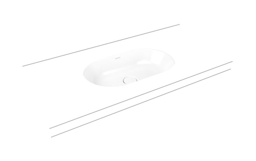Kaldewei Centro lavabo 61x38 cm oval bajo encimera blanco 903206003001