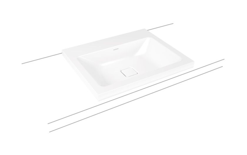Kaldewei Cono lavabo 60x50 cm rectangular sobre encimera blanco 901906013001
