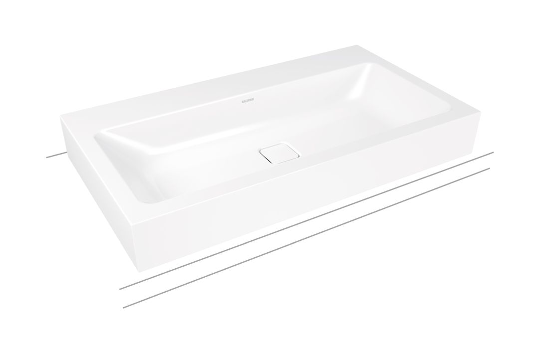 Kaldewei Cono lavabo 90x50 cm rectangular sobre encimera blanco brillante 902206013001