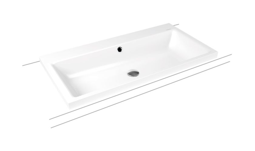 Kaldewei Puro lavabo 90x46 cm rectangular sobre encimera blanco 900506013001