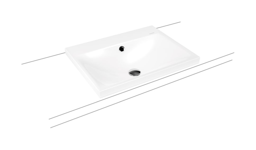 Kaldewei Silenio lavabo 60x46 cm rectangular sobre encimera blanco 903906013001