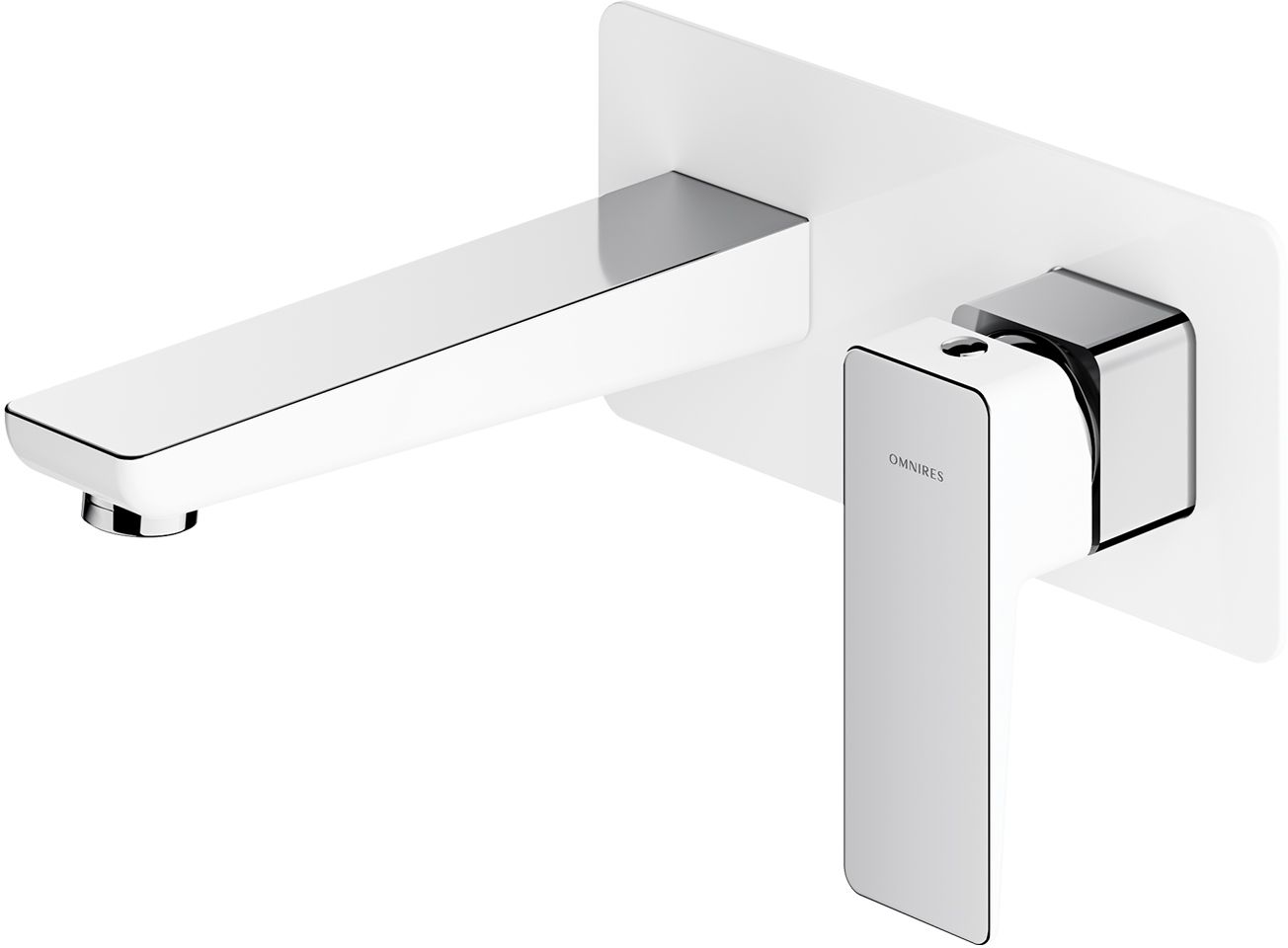 Omnires Parma grifo para lavabo empotrado cromo-blanco PM7415CRB