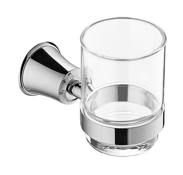 Omnires Art LIne recipiente para cepillos de dientes transparente-cromo AL53320CR