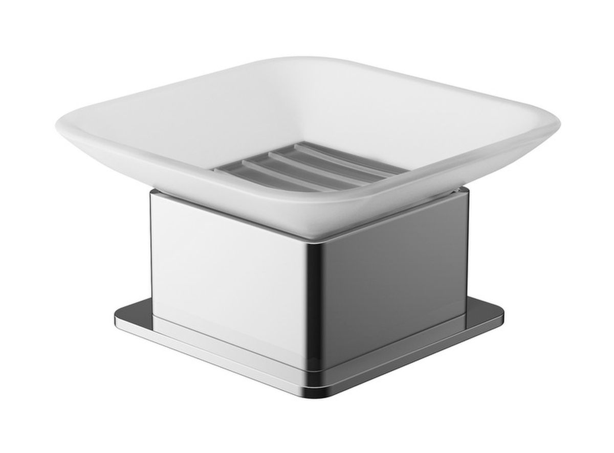 Excellent Riko jabonera sin soporte cromo-blanco DOEX.1613CR