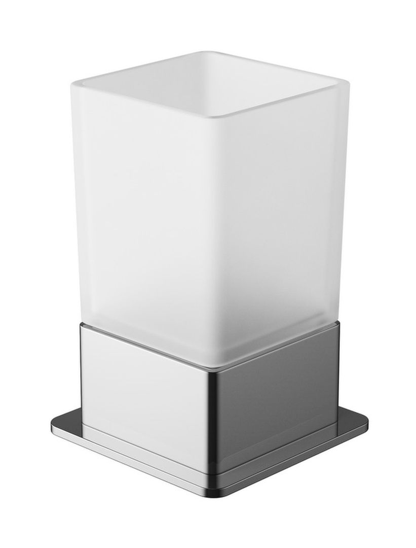 Excellent Riko recipiente para cepillos de dientes blanco-cromo DOEX.1614CR