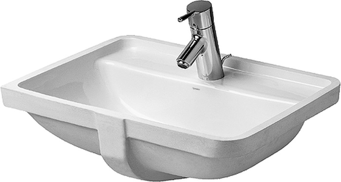 Duravit Starck 3 lavabo 49x36.5 cm rectangular bajo encimera blanco 03024900001
