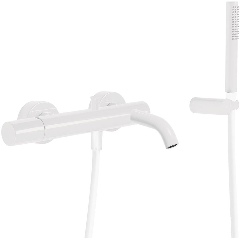 Tres Study Exclusive grifo de bañera y ducha a pared blanco 261.170.01.BM